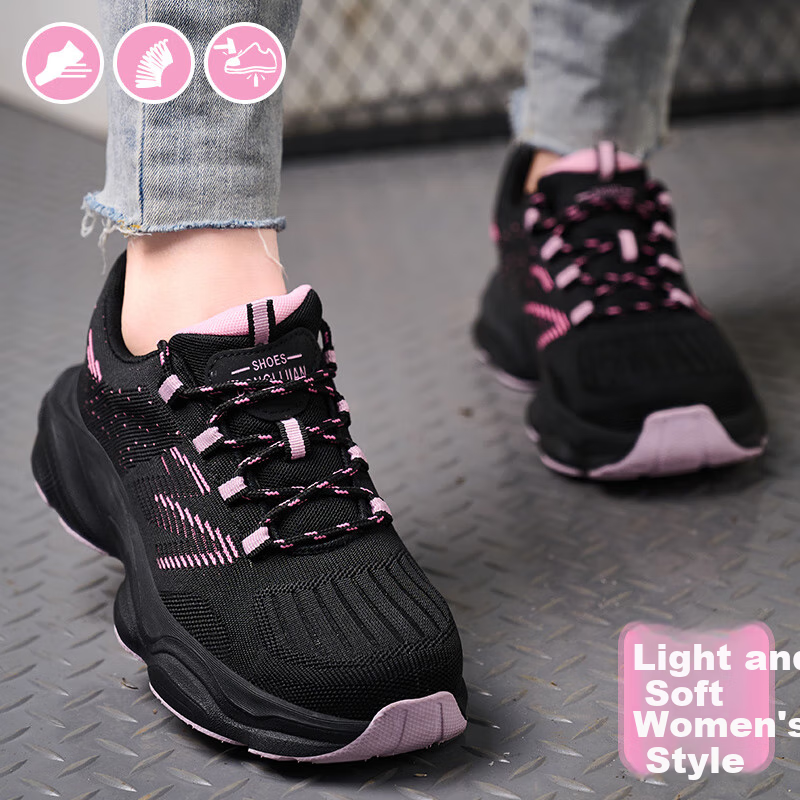 Housekeeper Women's Ultra-Light Breathable Steel Toe Anti-Smashing and Puncture-...