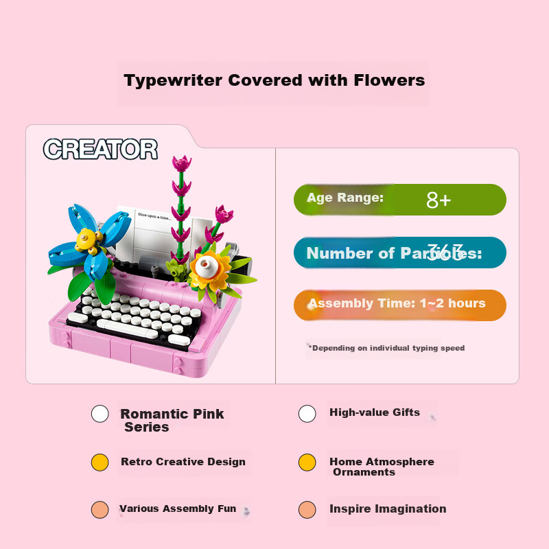LEGO Building Blocks Set 31169, Flower Typewriter, Toy for Boys And Girls, Child...