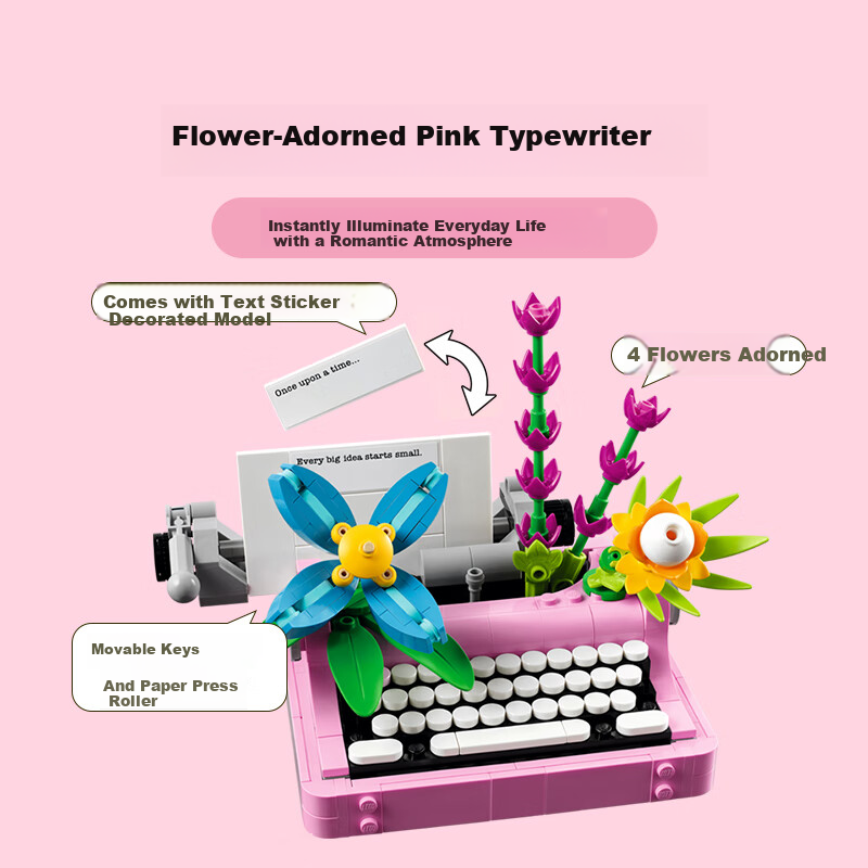 LEGO Building Blocks Set 31169, Flower Typewriter, Toy for Boys And Girls, Child...