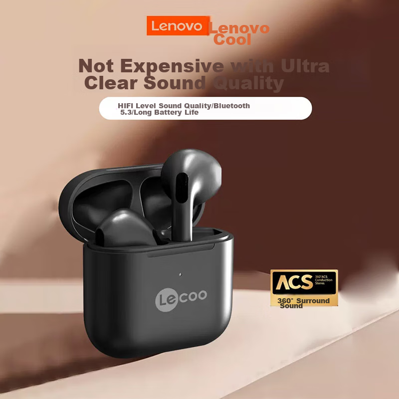 Lenovo Laike EW310 True Wireless Bluetooth Earbuds, Semi-In Touch Control Music...