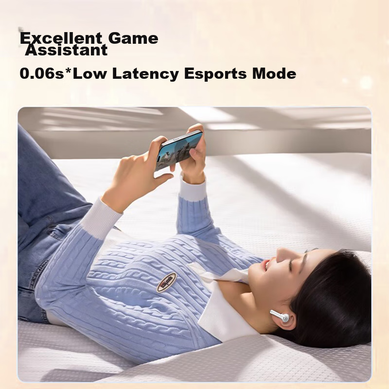 Lenovo True Wireless Bluetooth Earbuds, Semi In-Ear Bluetooth 5.4 Wireless Noise...