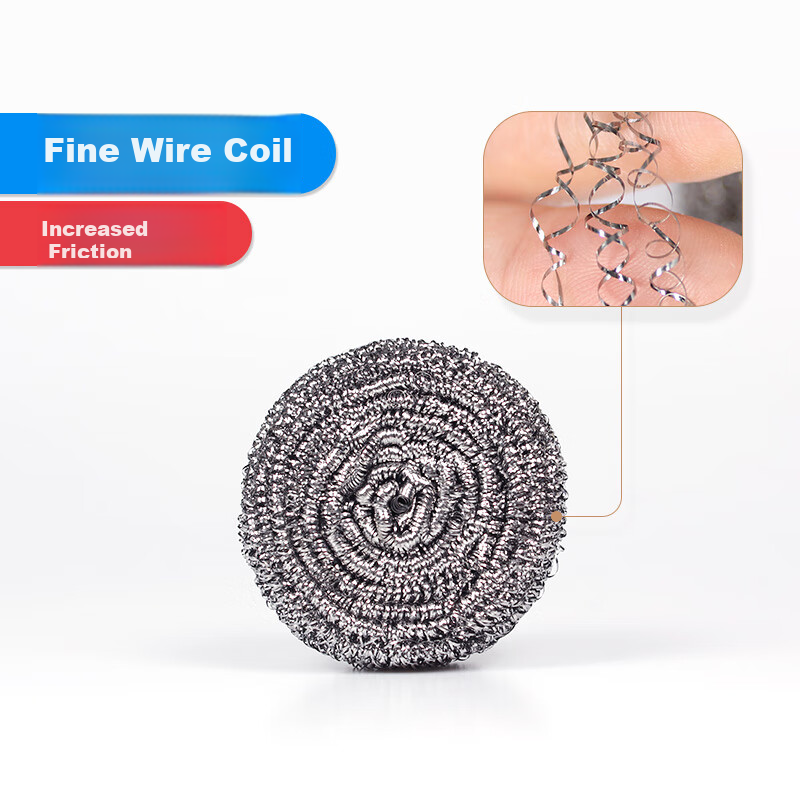 Sunuo Stainless Steel Wire Scrubber Kitchen Dish Cleaning Brush Pot Cleaning Bal...