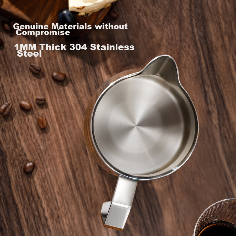 Jingzao, Pointed Mouth Latte Art Cup, 304 Stainless Steel, Thickened Milk Frothe...