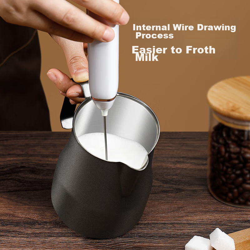Jingzao, Pointed Mouth Latte Art Cup, 304 Stainless Steel, Thickened Milk Frothe...