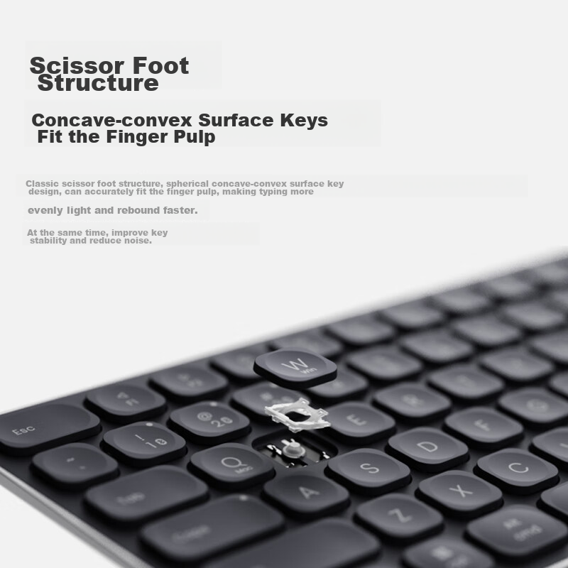 Rapoo 9300S 99-Key Wireless/Bluetooth Multi-Mode Keyboard And Mouse Set, Ultra-T...