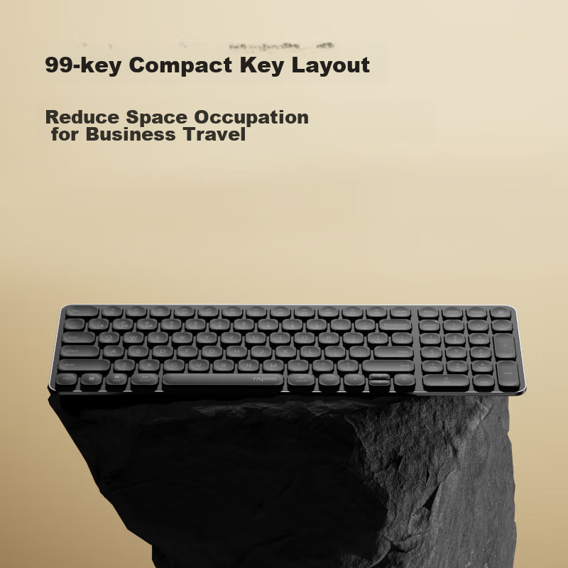 Rapoo 9300S 99-Key Wireless/Bluetooth Multi-Mode Keyboard And Mouse Set, Ultra-T...