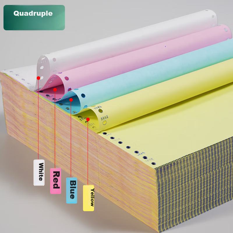 TANGO New Green TANGO Printing Paper, Four-Part Continuous Form Paper, No-Tear E...