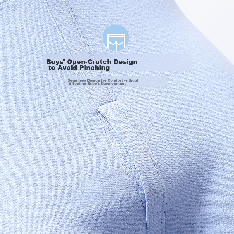 Langsha Children's Autumn Long Johns, Boys' Pure Cotton Single-Piece Children's...