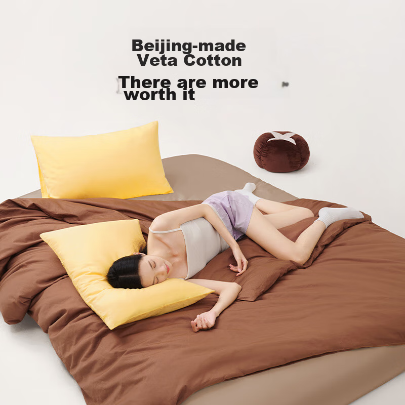 Jingzao Vita Cotton Bed Sheet, 100% Pure Cotton Class A Antibacterial All-Cotton...