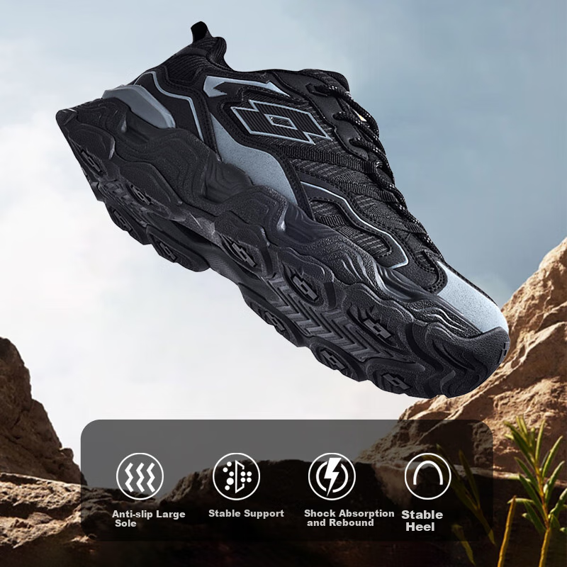 LOTTO Men's Sports Shoes Hiking Shoes Outdoor Lightweight Casual Shoes Shock Abs...