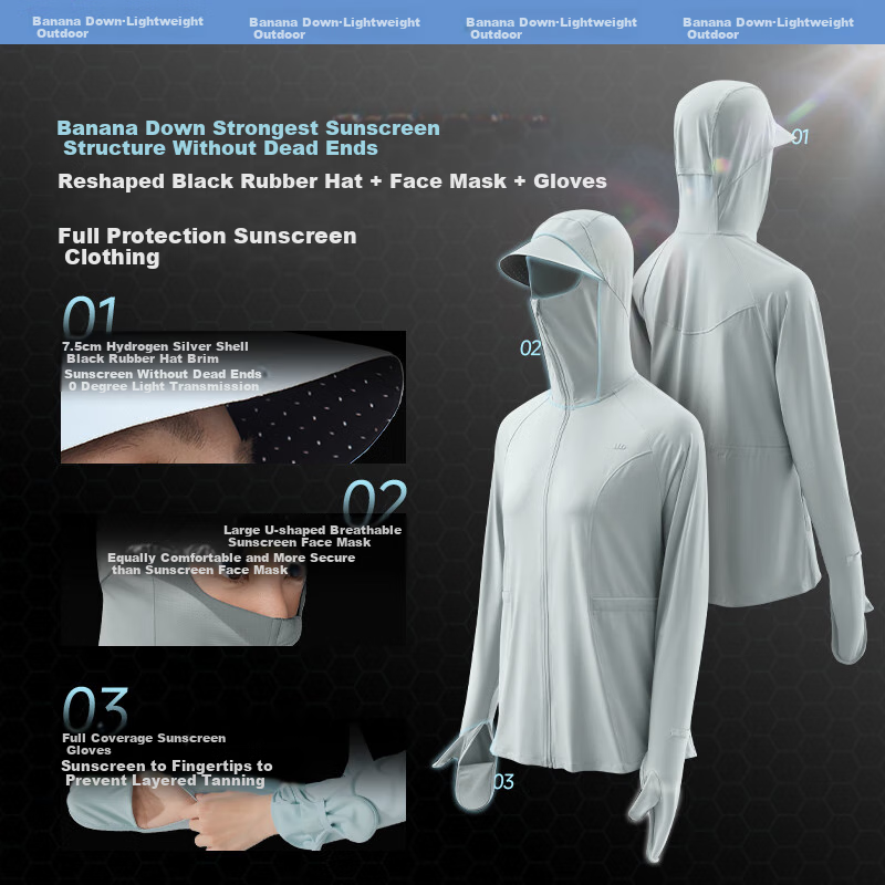 Beneunder Sun Protection Clothing for Women, UV-Resistant, Full Protection, Adju...