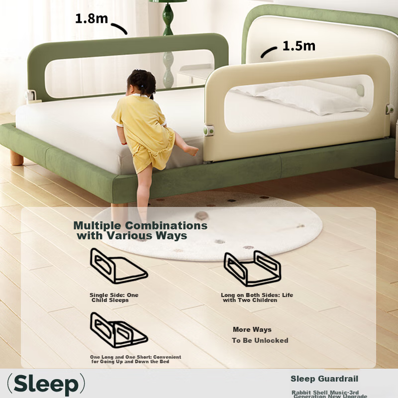 Tuobei Baby Bed Guardrail, Child Safety Rail, Anti-Fall Protection, Bed Edge Bar...