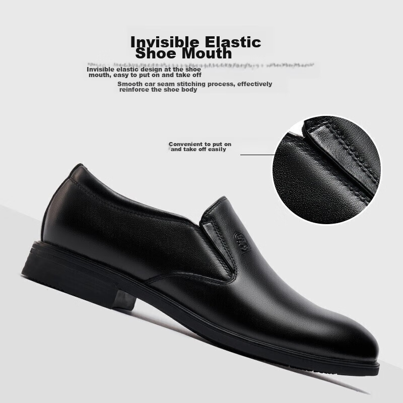 LAORENTOU Leather Shoes for Men, Business Formal Shoes, Korean Style Casual Shoe...