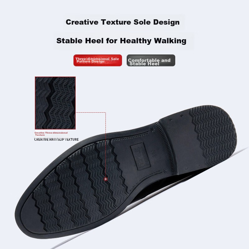 LAORENTOU Leather Shoes for Men, Business Formal Shoes, Korean Style Casual Shoe...