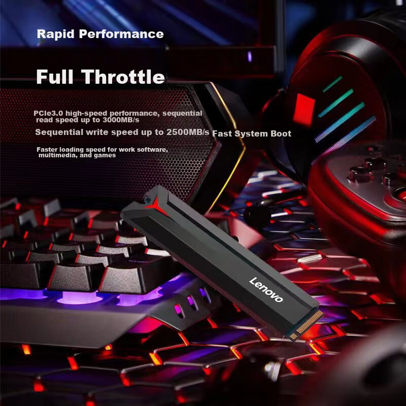 Lenovo 256GB SSD, M.2 Interface (NVMe Protocol), SL700 Savior, PCIe 3.0, Compati...