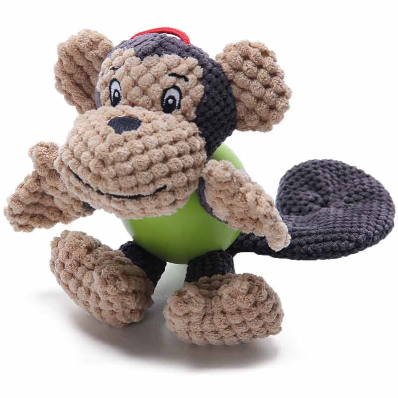 EETOYS Plush Monkey Dog Toy, Durable Chew Toy, Fun Sound-Making, Puppy Companion...