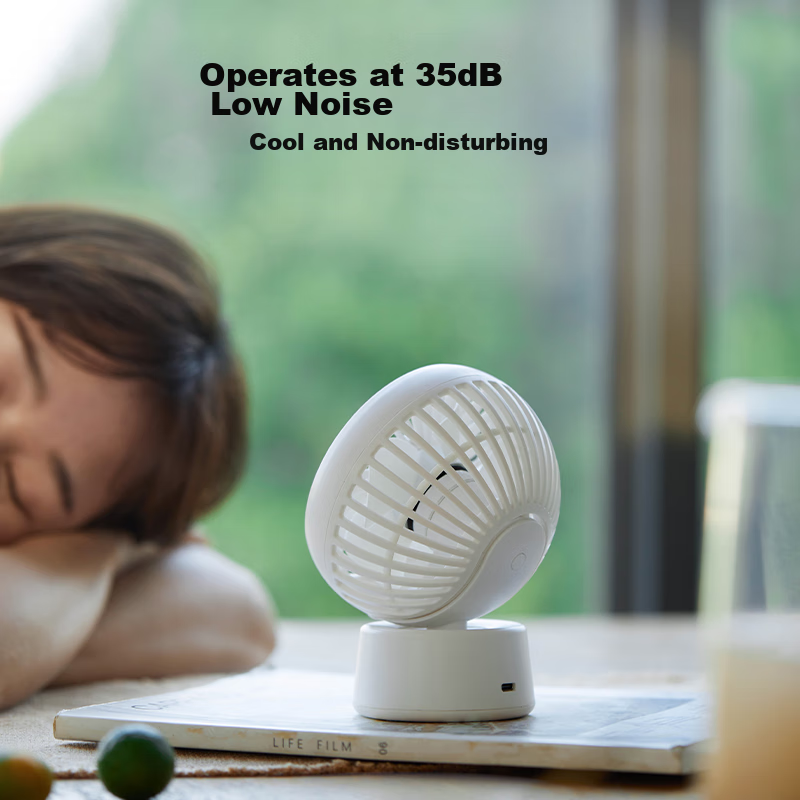 Bear Electric Fan, Small Fan, Office Desktop Fan, Mini Portable USB Rechargeable...