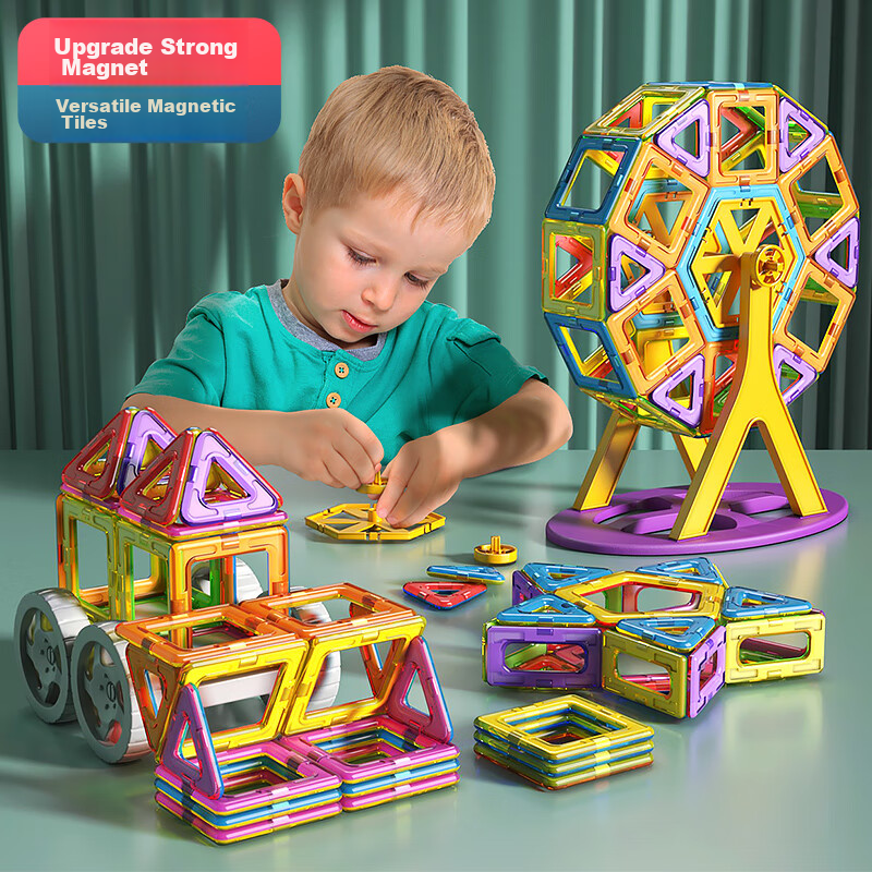 Xingyayoupin Magnetic Tiles 150-Piece Set, Children's Toy Magnetic Building Bloc...