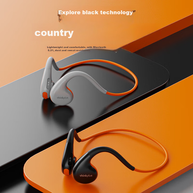 Lenovo Bone Conduction Sports Bluetooth Headphones, IPX7 Waterproof And Dustproo...