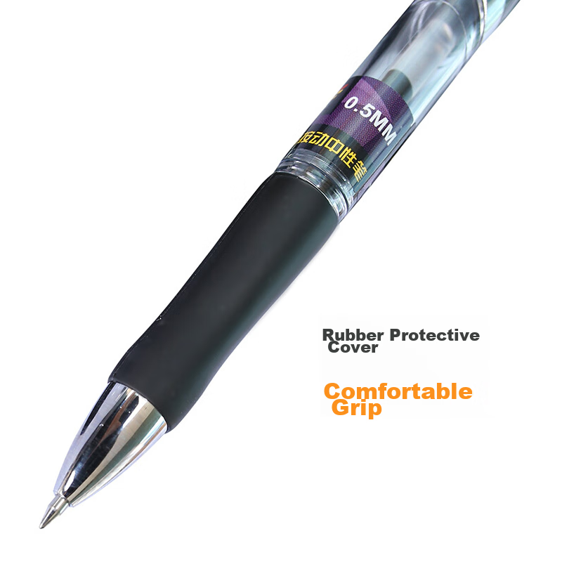 TANGO K35 Gel Pen, Black, Retractable, 0.5mm Bullet Tip, 12-Pack, Water-Based In...