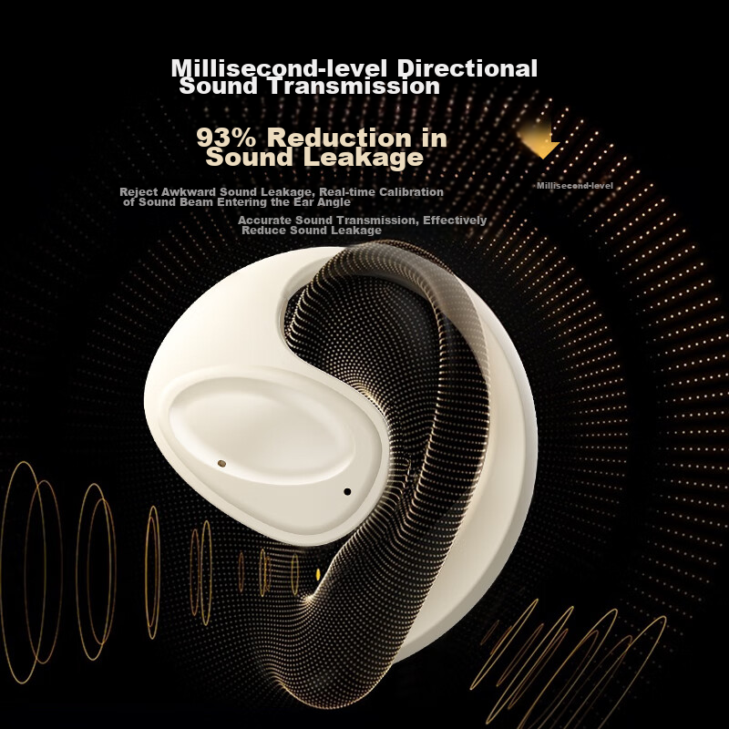 Lenovo [Berlin Voice Top Configuration New Model] Bluetooth Headphones, Bone Con...