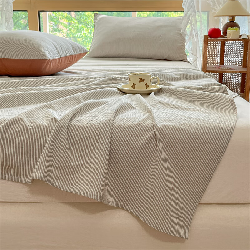 MUJI Class A Pure Cotton Bed Sheet Single Piece, Double Bed Pure Cotton Sheet 20...