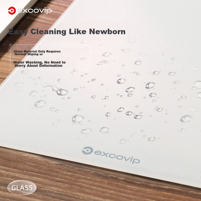 EXCO Glass Mouse Pad, Gaming Solid Color Mouse Pad, Hard Keyboard Desk Pad, Phot...