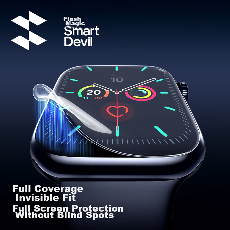 SmartDevil Screen Protector for Apple Watch, Compatible with IWatch S6/5/SE, Bub...
