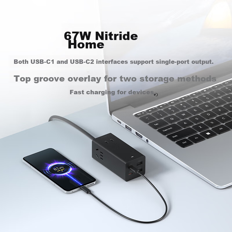 Xiaomi (MI) Gallium Nitride 67W Charger, Fast Charging Laptop Socket, Multifunct...