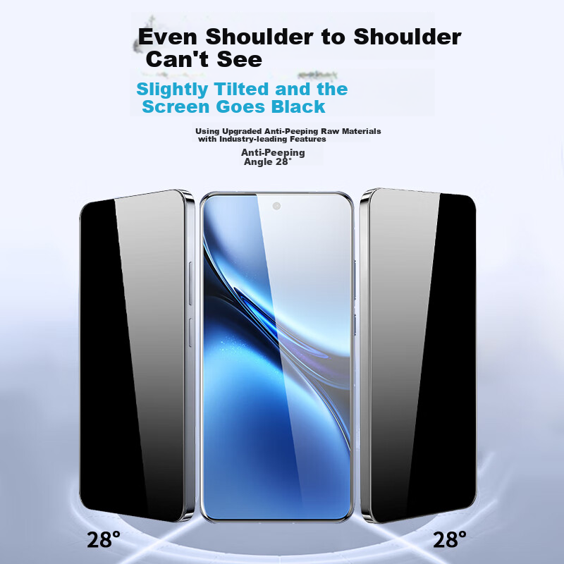 LANGLING Privacy Tempered Glass Screen Protector for vivo X200Pro, Anti-Spy Anti...