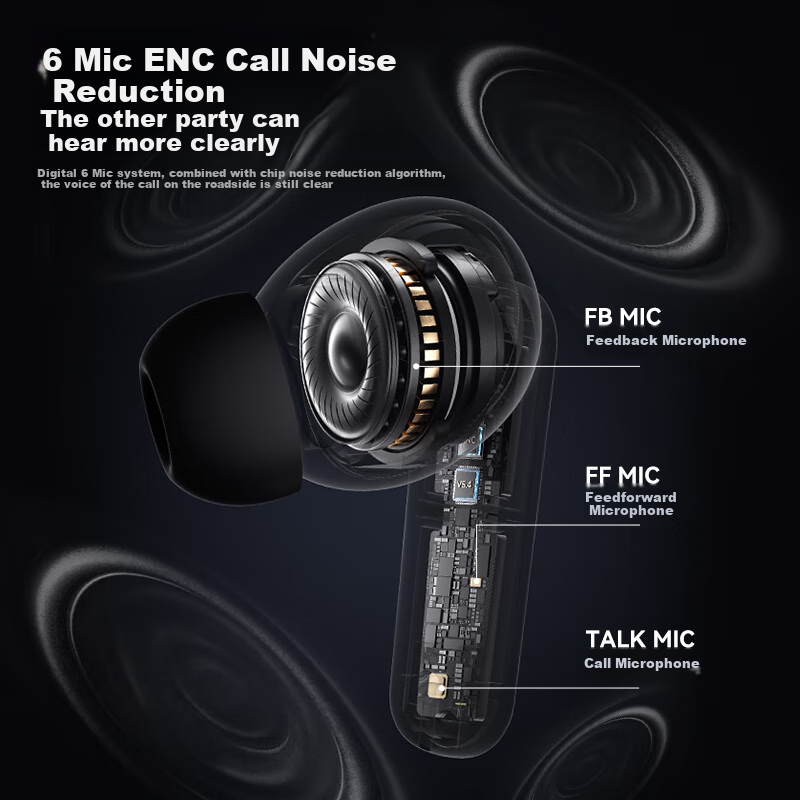 SoundPEATS Real 2 Pro True Wireless Bluetooth Earbuds with Active Noise Cancelli...