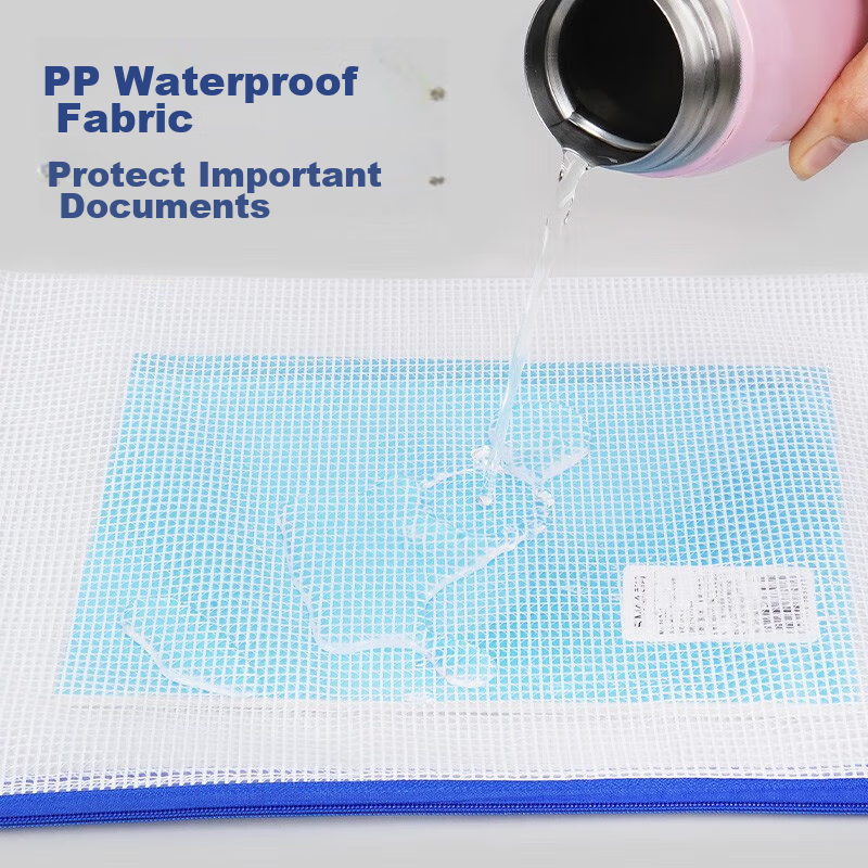 Licao File Folder, Zipper Transparent A4 Document Bag, Waterproof Exam Paper Sto...