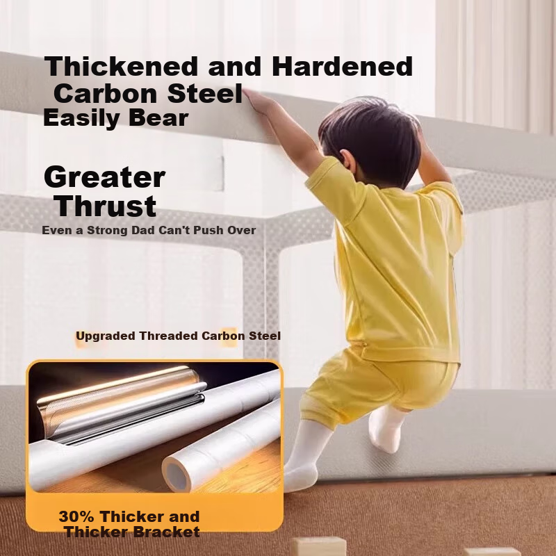 Cottonfaith Class A Home Baby Anti-Fall Mosquito Net Frame 1.5x2 Meters [Bed Gua...