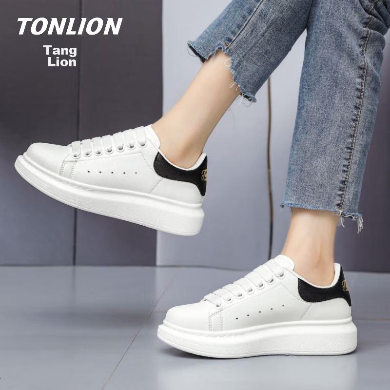 TonLion Women's Shoes, Summer Thick-Soled White Sneakers, Ladies Casual Skateboa...