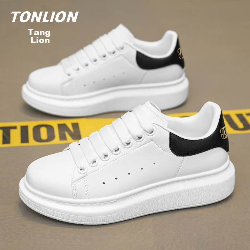 TonLion Women's Shoes, Summer Thick-Soled White Sneakers, Ladies Casual Skateboa...