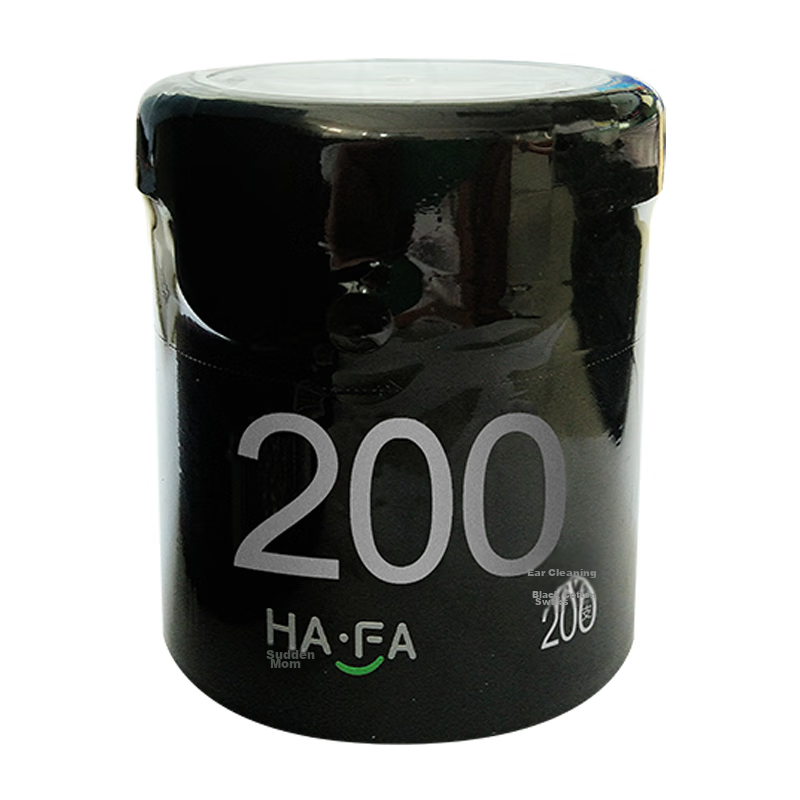 Xiaomama Black Double-Ended Spiral Ear Swabs, Ear Cleaning Cotton Buds, 200 Piec...