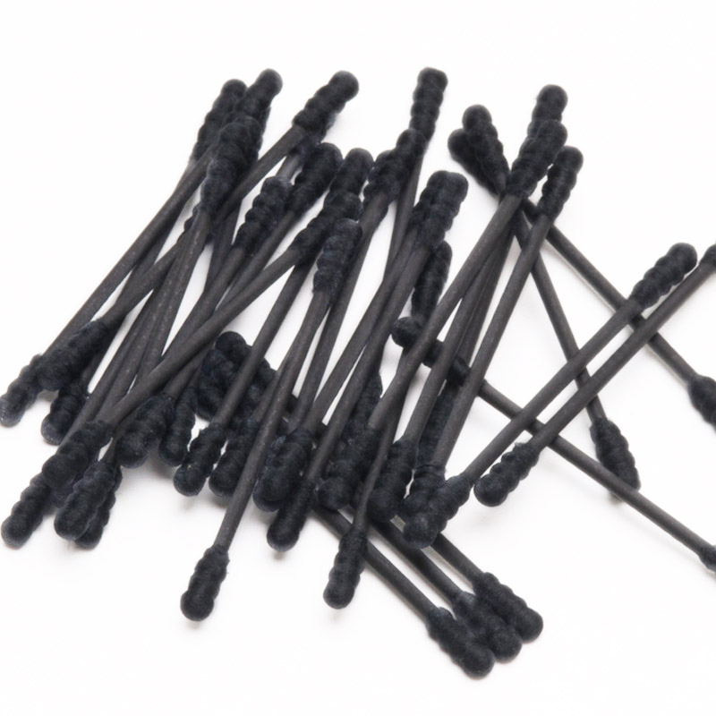 Xiaomama Black Double-Ended Spiral Ear Swabs, Ear Cleaning Cotton Buds, 200 Piec...