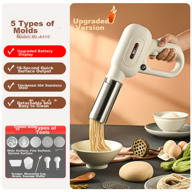 Liven Noodle Maker, Home Use Pasta Machine, Fully Automatic, Wireless Handheld P...