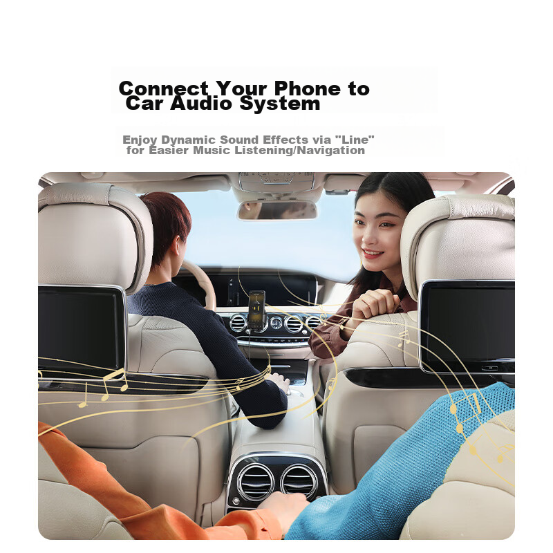 Lulian 3.5mm Male to Male Silver-Plated Audio Cable, AUX Car Audio Connection Ca...