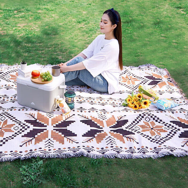 Suncojia Picnic Mat, Ethnic Style Camping Blanket, Camping Tablecloth, Carpet, S...