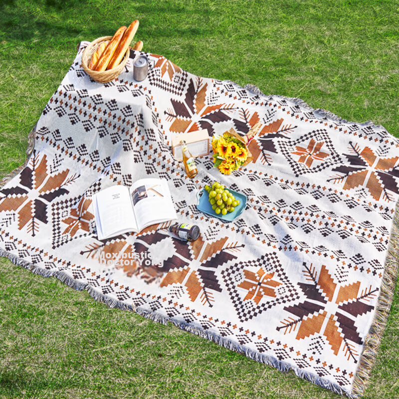 Suncojia Picnic Mat, Ethnic Style Camping Blanket, Camping Tablecloth, Carpet, S...