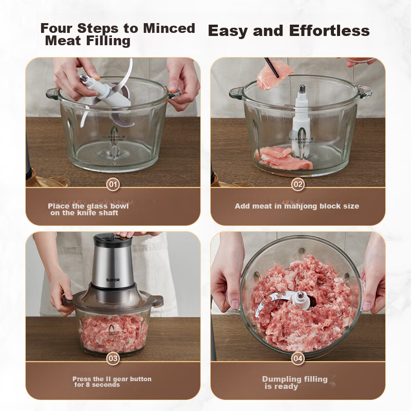 SUPOR Electric Meat Grinder, Large Capacity Multi-Function Food Processor, Mince...