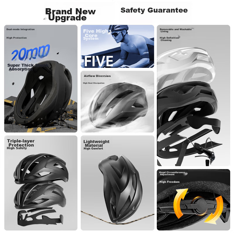 Li-Ning Bicycle Riding Helmet, Anti-Collision Safety Helmet, Road Bike And Mount...