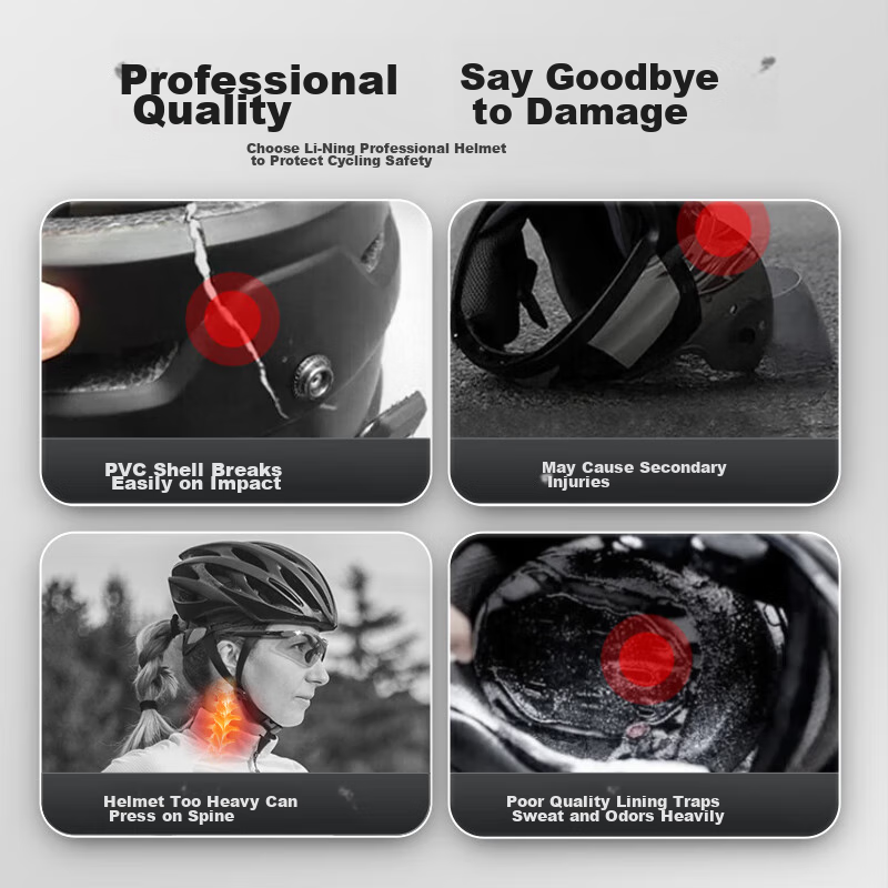 Li-Ning Bicycle Riding Helmet, Anti-Collision Safety Helmet, Road Bike And Mount...