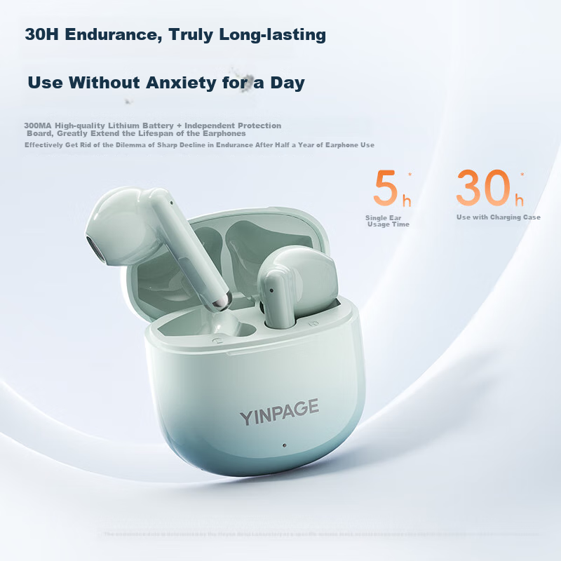 Yinbeiqi H2 True Wireless Bluetooth Earbuds Half In-Ear Style New Gaming Music H...