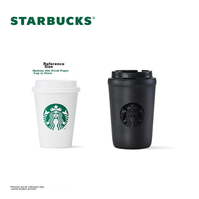 Starbucks Classic Obsidian Black Insulated Tumbler 355ml Coffee Mug Cold Water C...