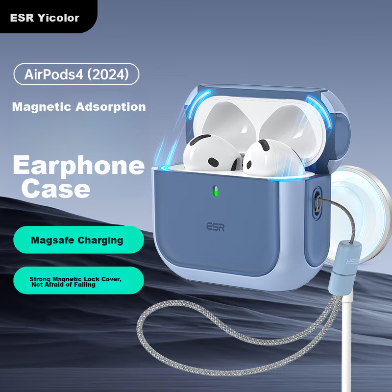 ESR AirPods 4 Case, Apple Earphone Protective Cover 2024, Fourth Generation Nois...