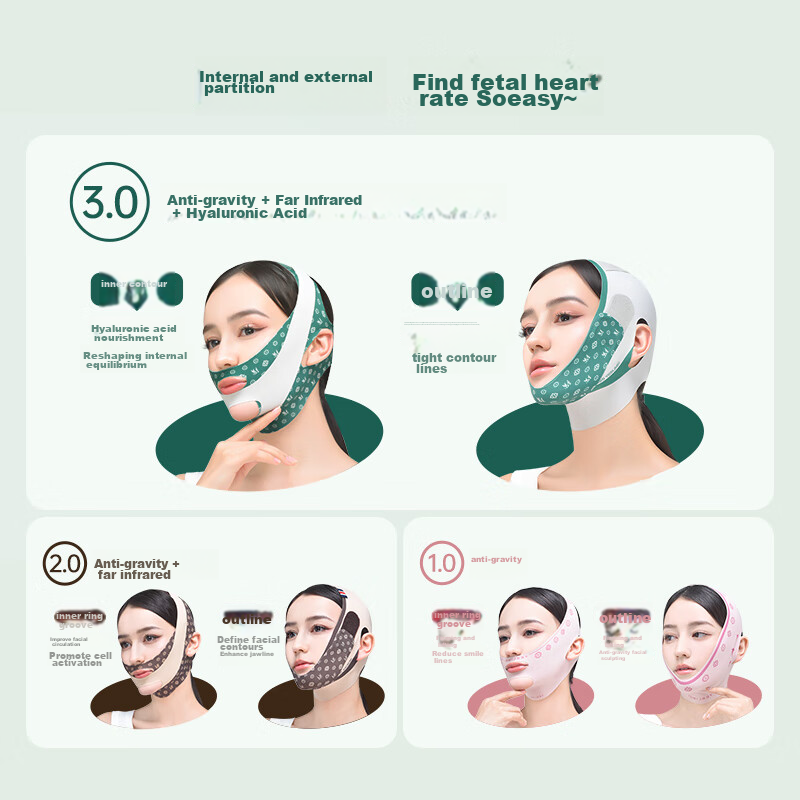 Yishumei V Face Sculpting Mask, Nasolabial Folds, Sleep Mask, Far-Infrared Anti-...