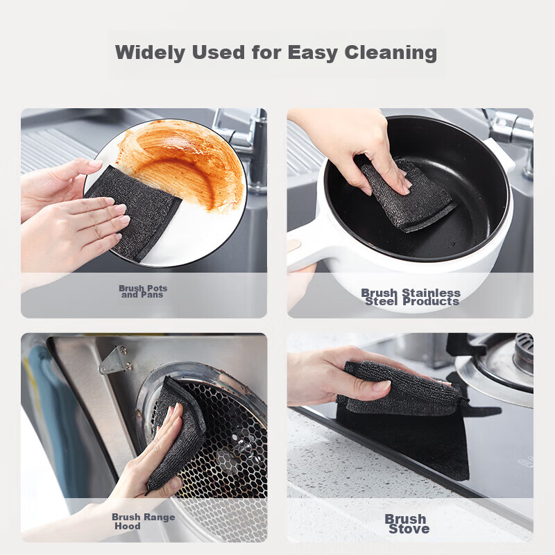 Vileda German Steel Wire Sponge Scrubber, 2-Pack, Household Kitchen Cleaning Clo...