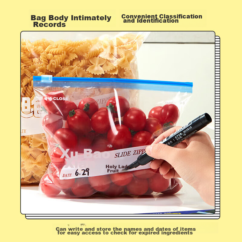 Xubaoxian Japanese Brand Zipper Sealed Bags, Medium Size, 15 Pieces